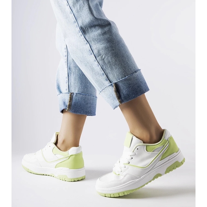 D/GMR Barrette vita och gröna sneakers 2