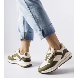 D/GMR Vita och gröna Cecchi sneakers 2