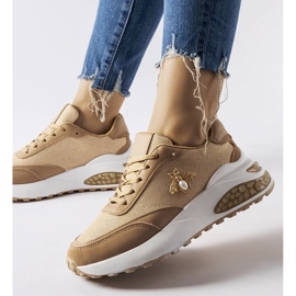 D/GMR Bruna och vita sneakers med dekorativ Acciano-tråd 1