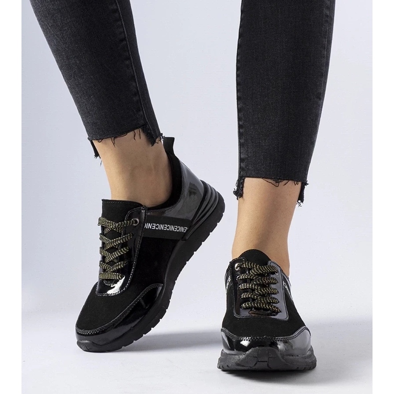 D/GMR Castelfidardo sneakers i svart läder 2