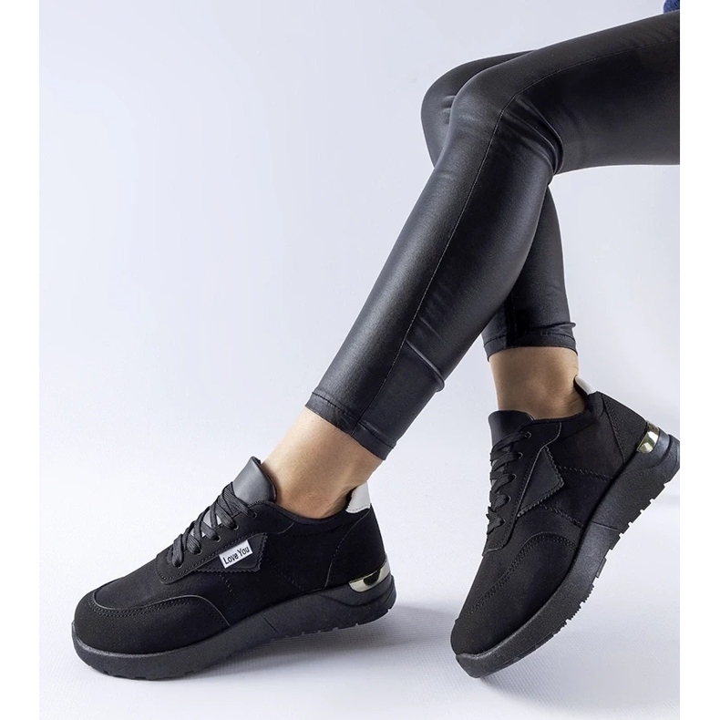 D/GMR Geraldino sneakers i svart tyg 2