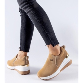 D/GMR Mörkbeige Vitale wedge sneakers 2
