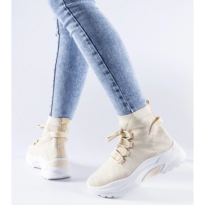 D/GMR Beige high-top Vigatto sneakers 1