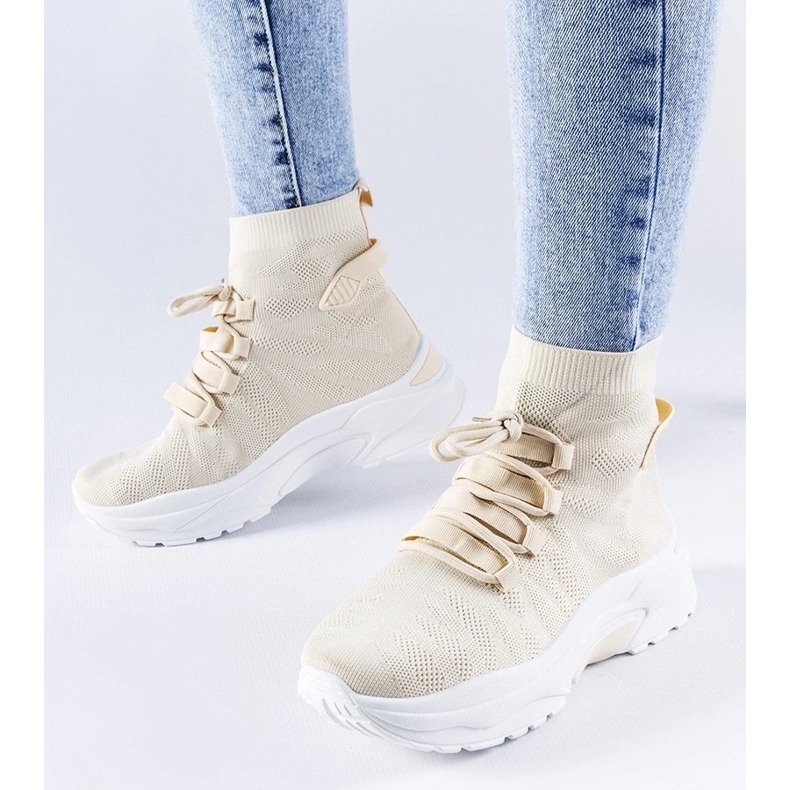 D/GMR Beige high-top Vigatto sneakers 2
