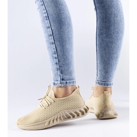 D/GMR Sneakers i beige tyg från Derek 2