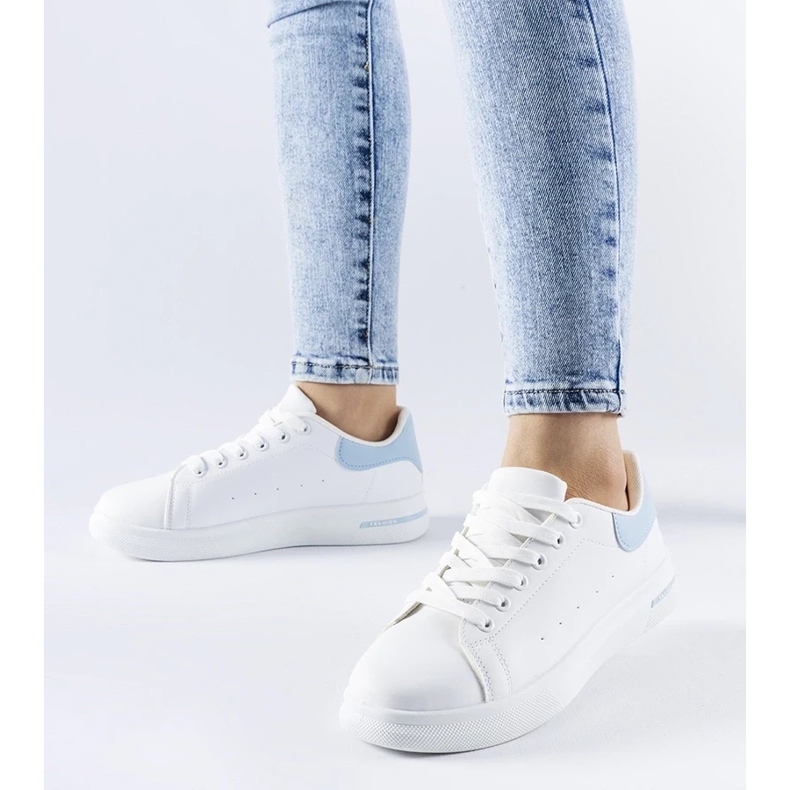 D/GMR Vita och blåa Leland sneakers 2