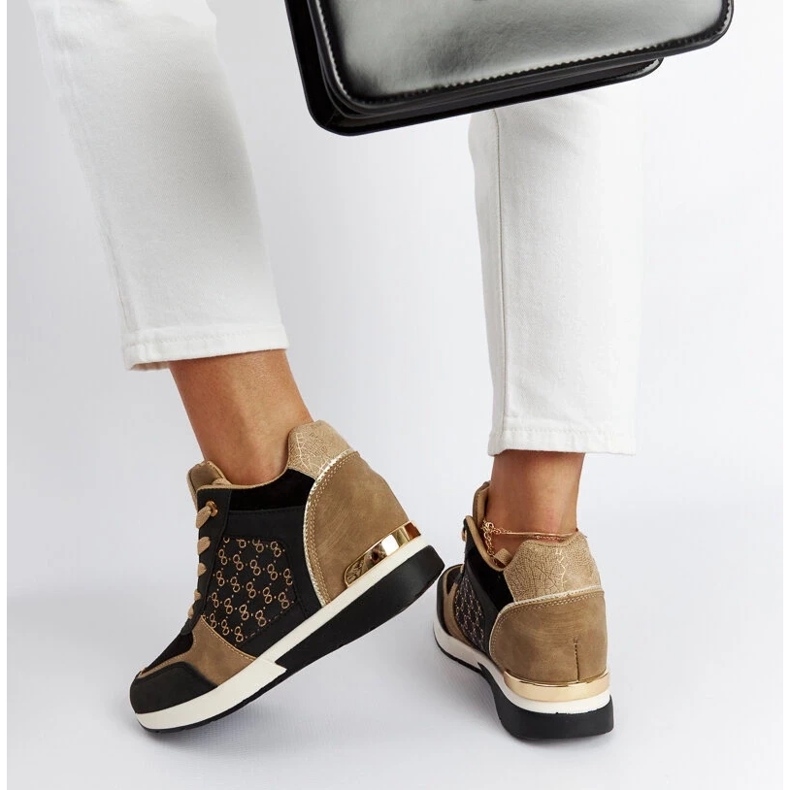 D/GMR Svarta Chestnut wedge sneakers 2