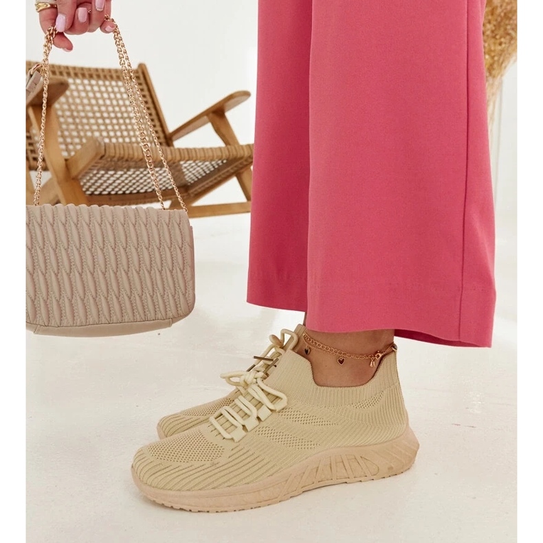 D/GMR Sneakers i beige tyg från Ornella 2