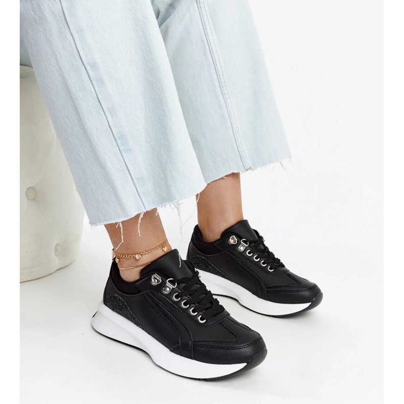 D/GMR Svarta Taima plattformssneakers 2