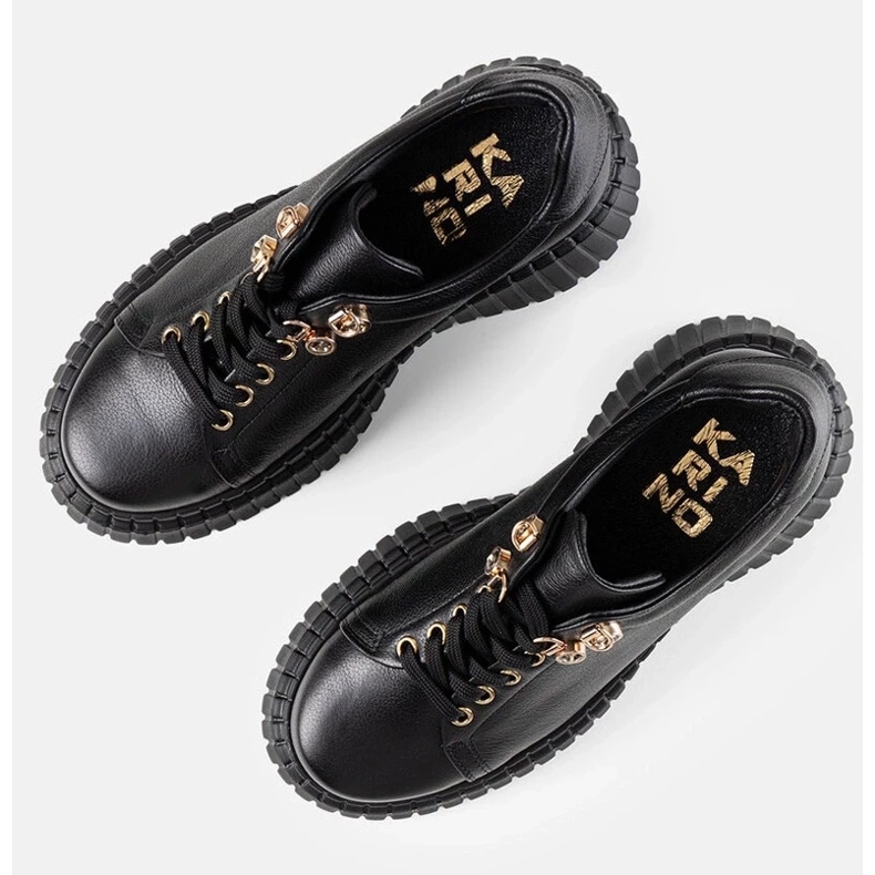 D/GMR Svarta läder sneakers på Karino -plattformen 2