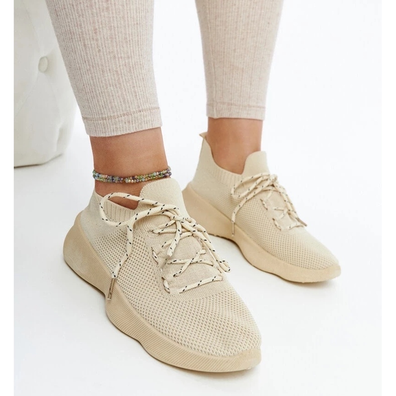 D/GMR Beige Roshni sport sneakers 1