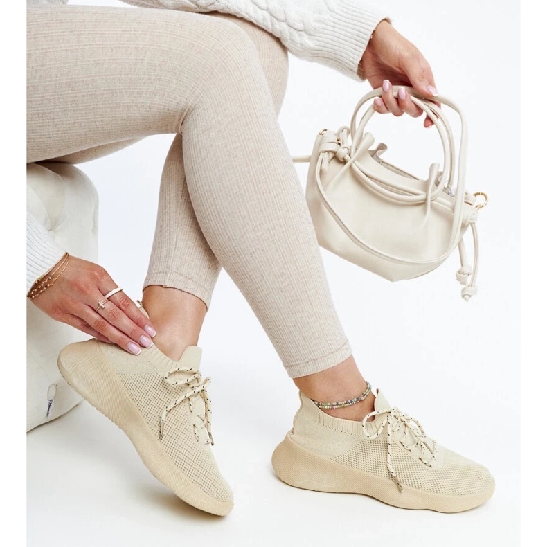 D/GMR Beige Roshni sport sneakers 2