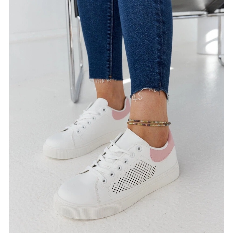 D/GMR Vita och rosa OpenWork Semhar -sneakers 2