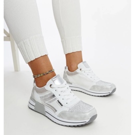 D/GMR Silver plattformssneakers med Mauli-rhinestones 1