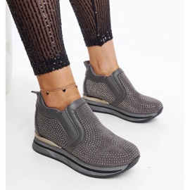 D/GMR Mörkgrå Cadelaria wedge sneakers 2