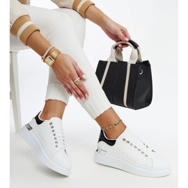 D/GMR Vita sportskor med svart Meriana-inlägg 1