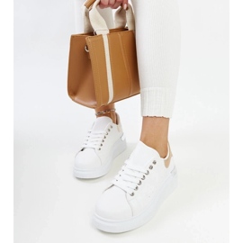 D/GMR Vita sportskor med guld Meriana-inlägg 1