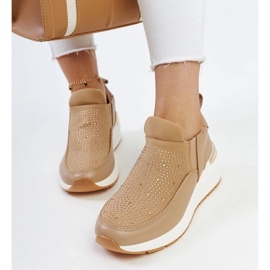 D/GMR Ashleey bruna wedge sneakers med strass 1