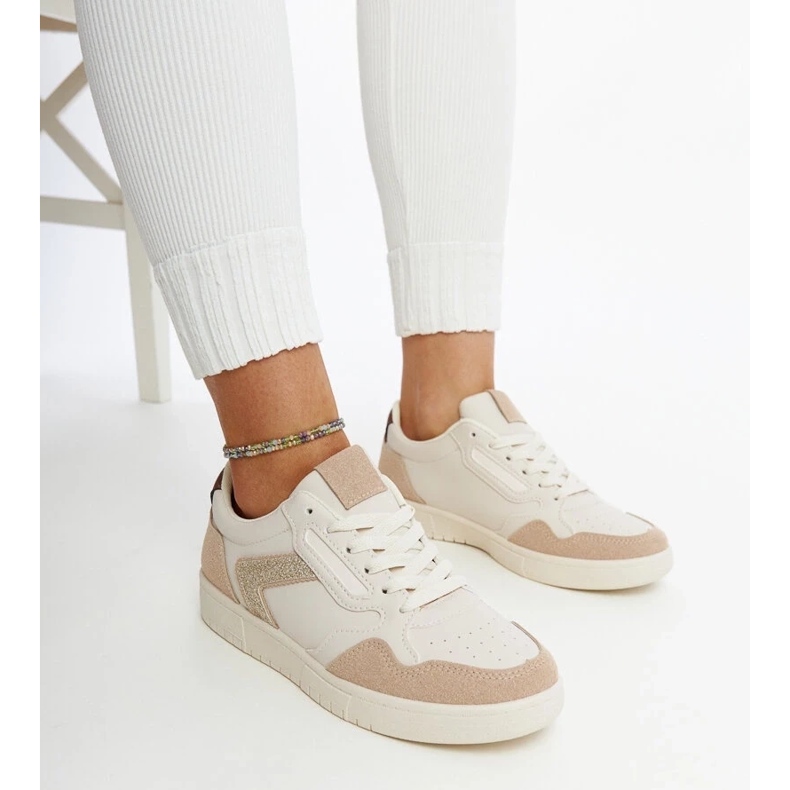 D/GMR Beige sneakers med glitter Juwan 2