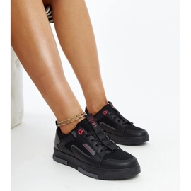 Svartgrå kvinnors sneakers Cross Jeans LL2R4012C 1