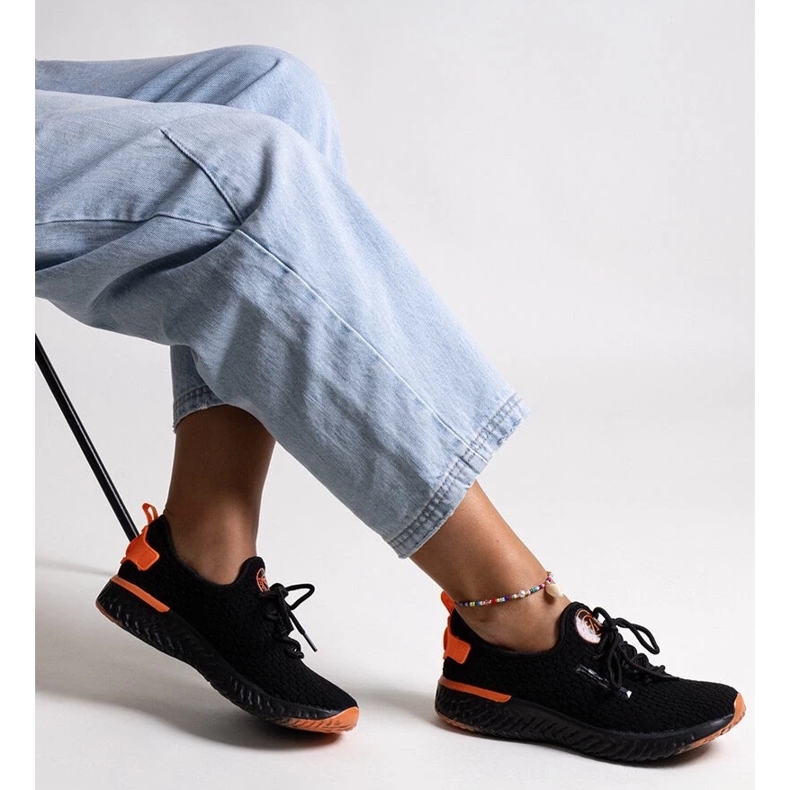 Svart tyg Cross Jeans damsneakers 2