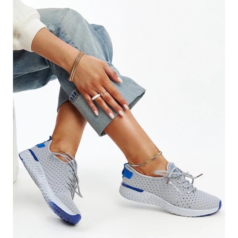 Cross Jeans sneakers i grått tyg för kvinnor 2