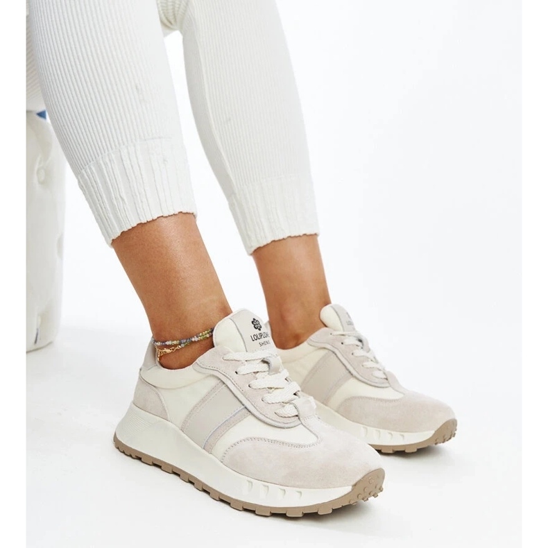 Gråa läder sneakers från Nahas 2