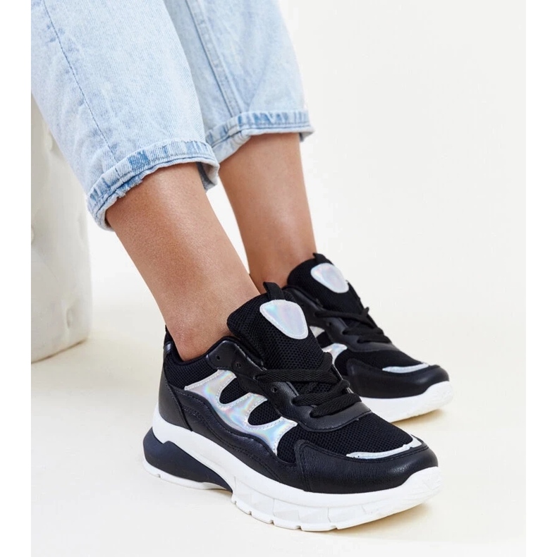 Svarta sneakers med tjock Mateasula 2