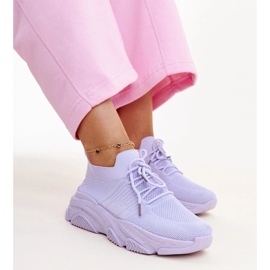 Lila sneakers med massiv Kassi-sula purpur 1