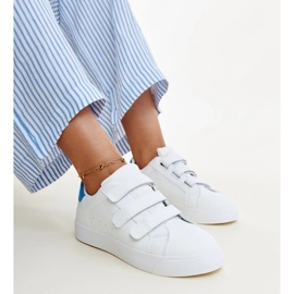 Vita och blå kardborre sneakers från Samala 1