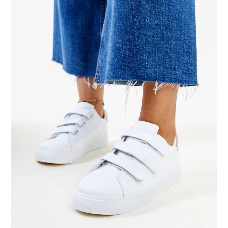 Vita och guld Samala kardborrsneakers 2