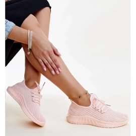 Rosa Milena tyg sneakers 2