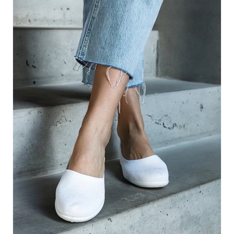 D/CEO Provencher balettlägenheter i vitt tyg 2