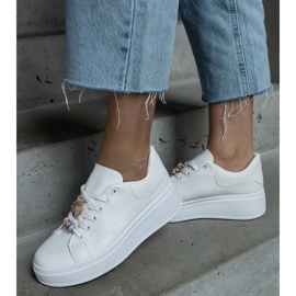 D/CEO Vita plattformssneakers dekorerade med en Mavien-nalle 1