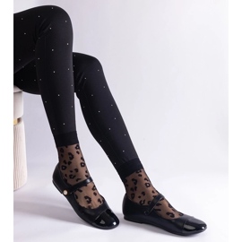 D/CEO Svarta balettplattor med patenterad tå, knäppta med Jaures kardborreband 1