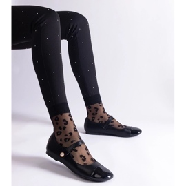 D/CEO Svarta balettplattor med patenterad tå, knäppta med Jaures kardborreband 2