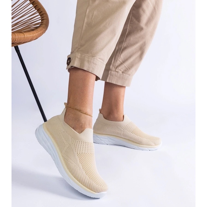 D/CEO Beige glidande aquilina sportsneakers 2