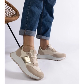 D/CEO Beige Cremorna plattformssneakers 2