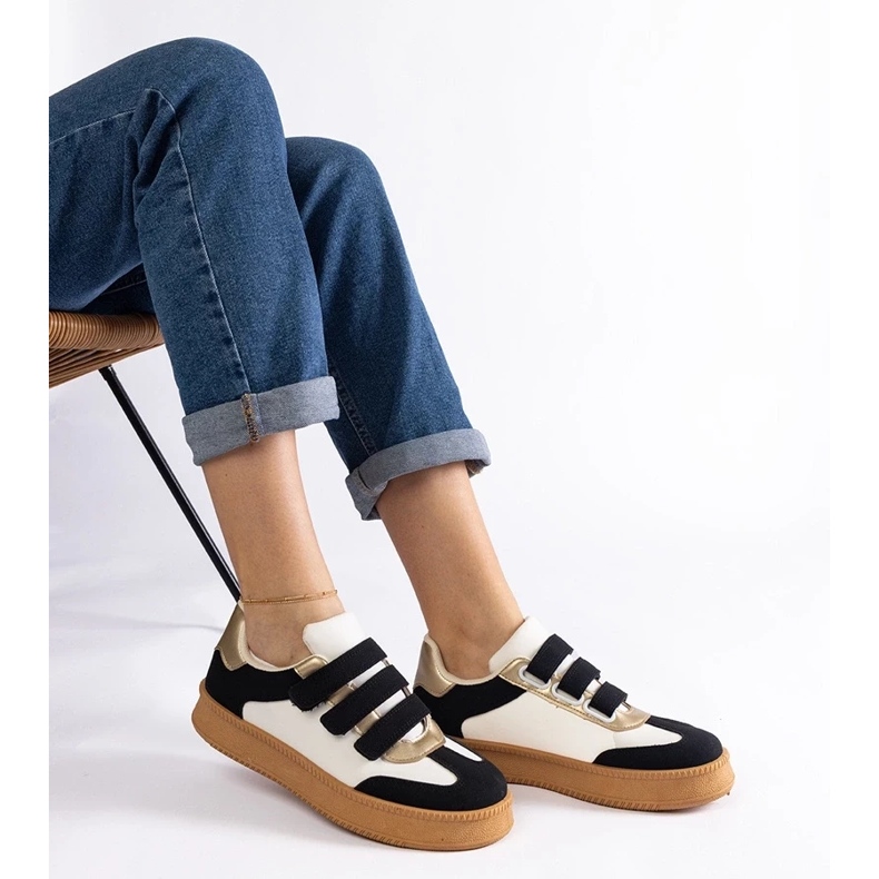 D/CEO Mena svarta sneakers med kardborreknäppning 2