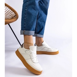 D/CEO Vita sneakers med snörning på Felicita-plattformen 2