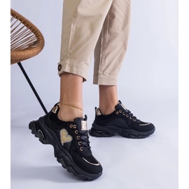 D/CEO Svarta sneakers på en plattform med Martinez Heart 2