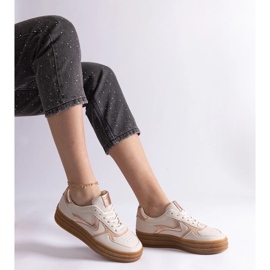 D/CEO Beige sneakers med Quica gummisula 2
