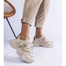 D/CEO Beige damsportsneakers med massiv Lien-sula 2