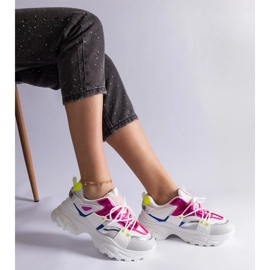 D/CEO Vita och rosa Sulamita sportsneakers 2