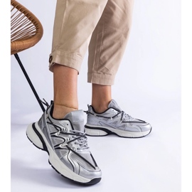 D/CEO Silversneakers för kvinnor med en massiv Colunga-sula silver- 2