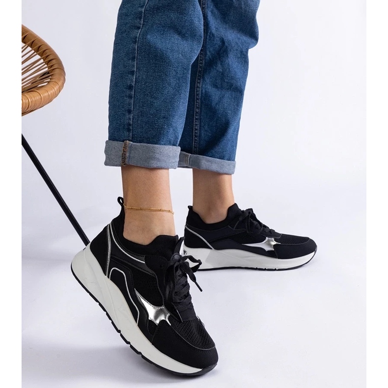 D/CEO Elsira svarta damsportsneakers 2