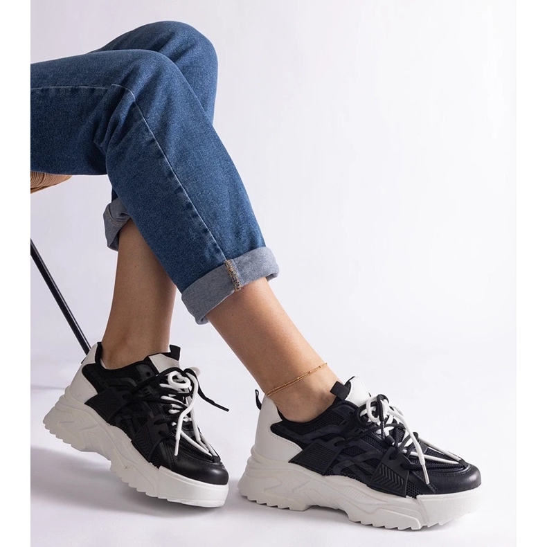 D/CEO Svarta damsportsneakers Alva 1