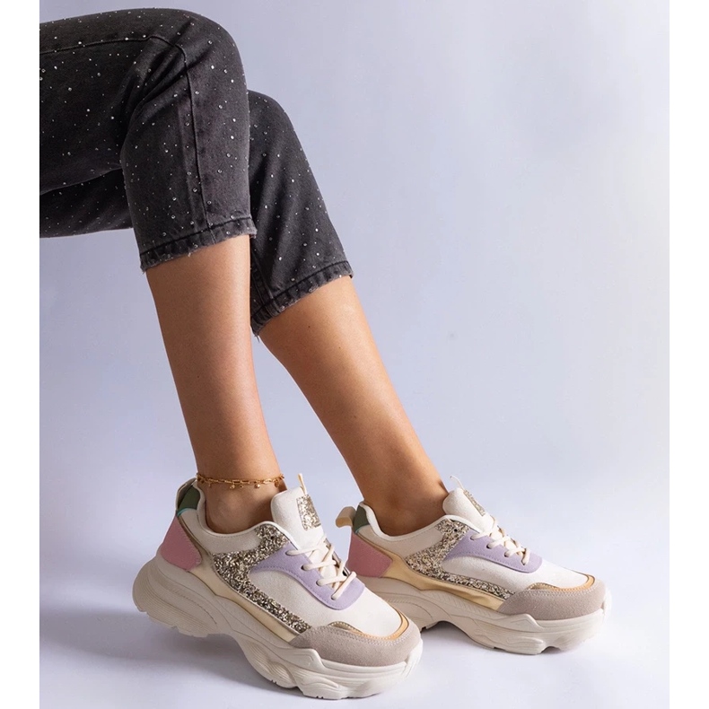 D/CEO Flerfärgade sneakers med glitter Clorinda-inlägg mångfärgad 2