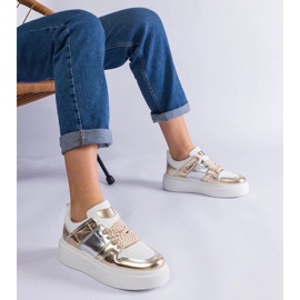 D/CEO Guld sneakers med silverinlägg Kimberly gyllene 1