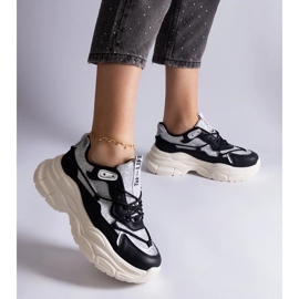 D/CEO Svarta sneakers med Rigel glitterinlägg 2